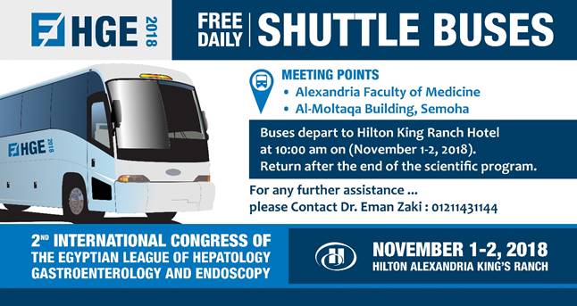 Egyptian League Congress, Free Shuttle Buses-Next Thursday & Friday